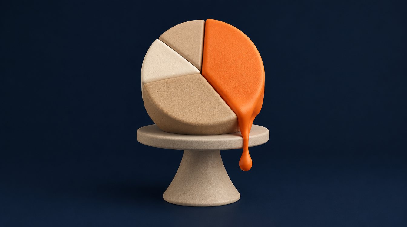 A melting pie chart
