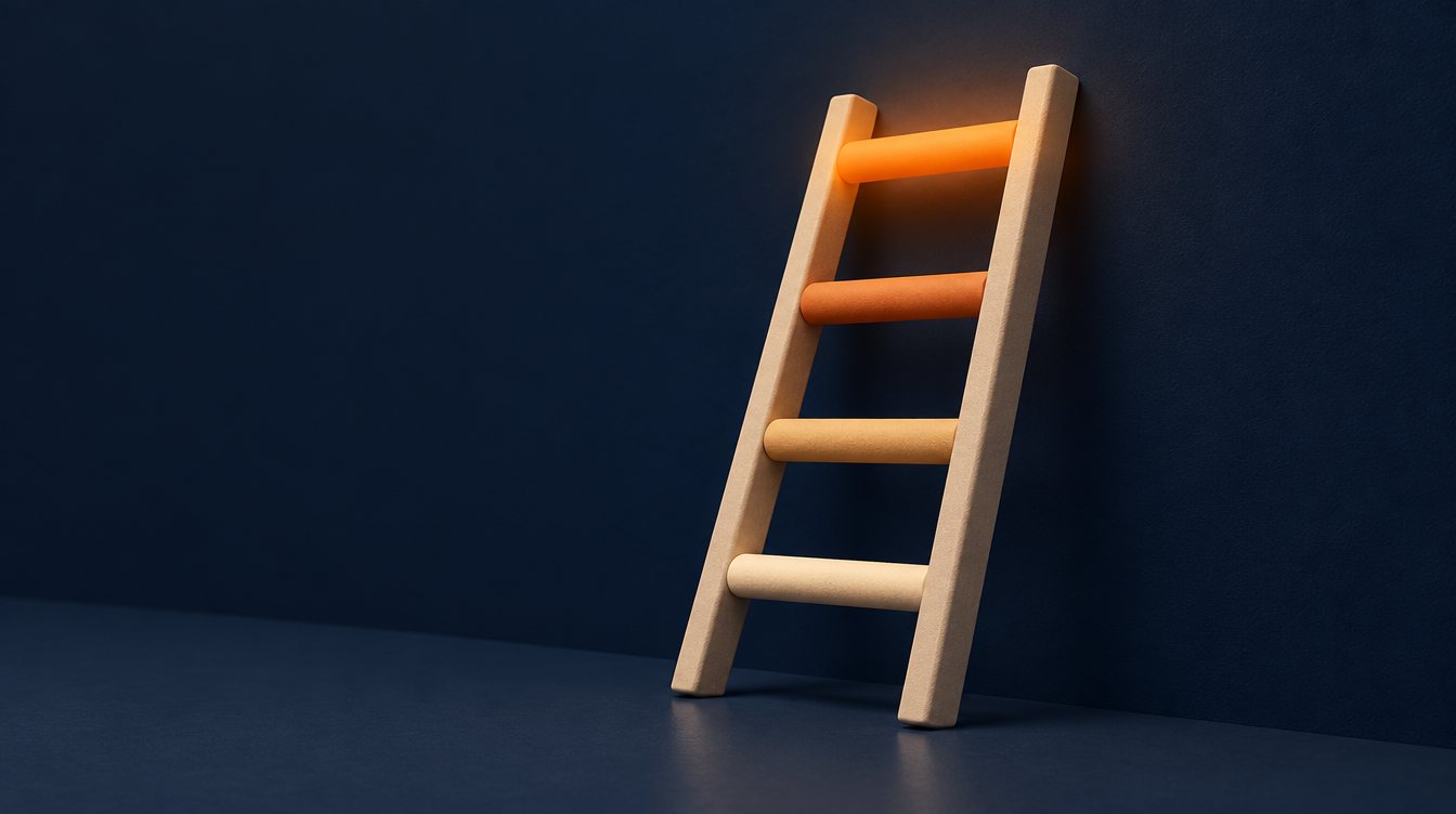 A four-rung ladder