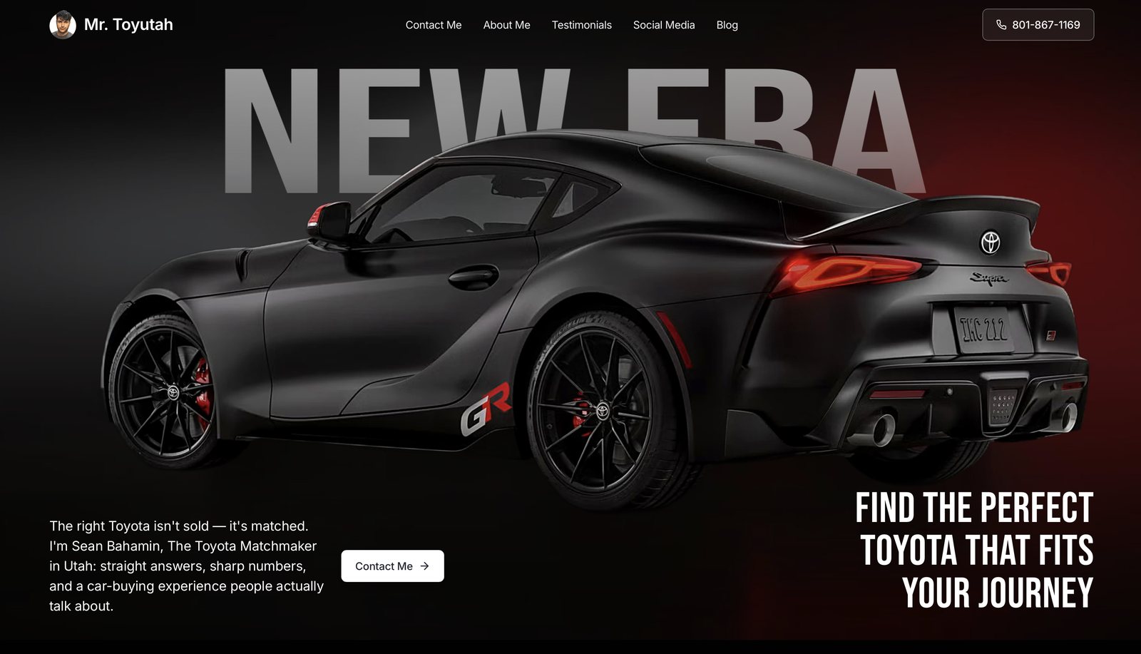 Screenshot of the mrtoyutah.com home page